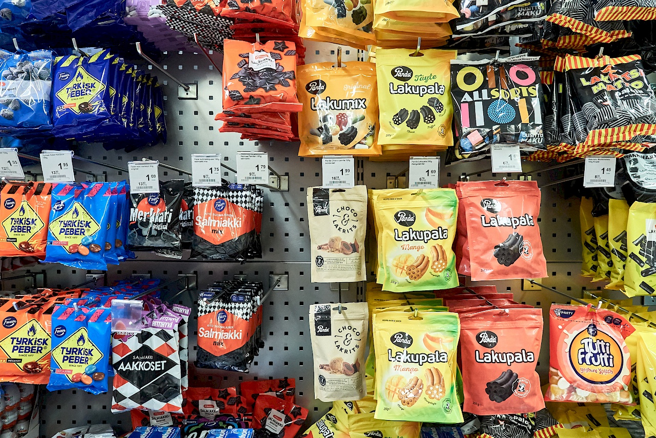 Finnische Lakritze im Supermarkt
