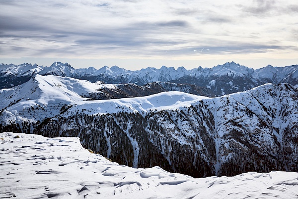 tolle Ausblicke im Skigebiet Obereggen Latemar