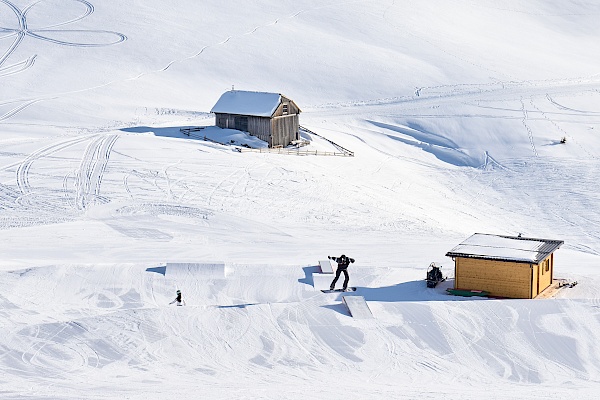 Snowpark im Skigebiet Obereggen Latemar