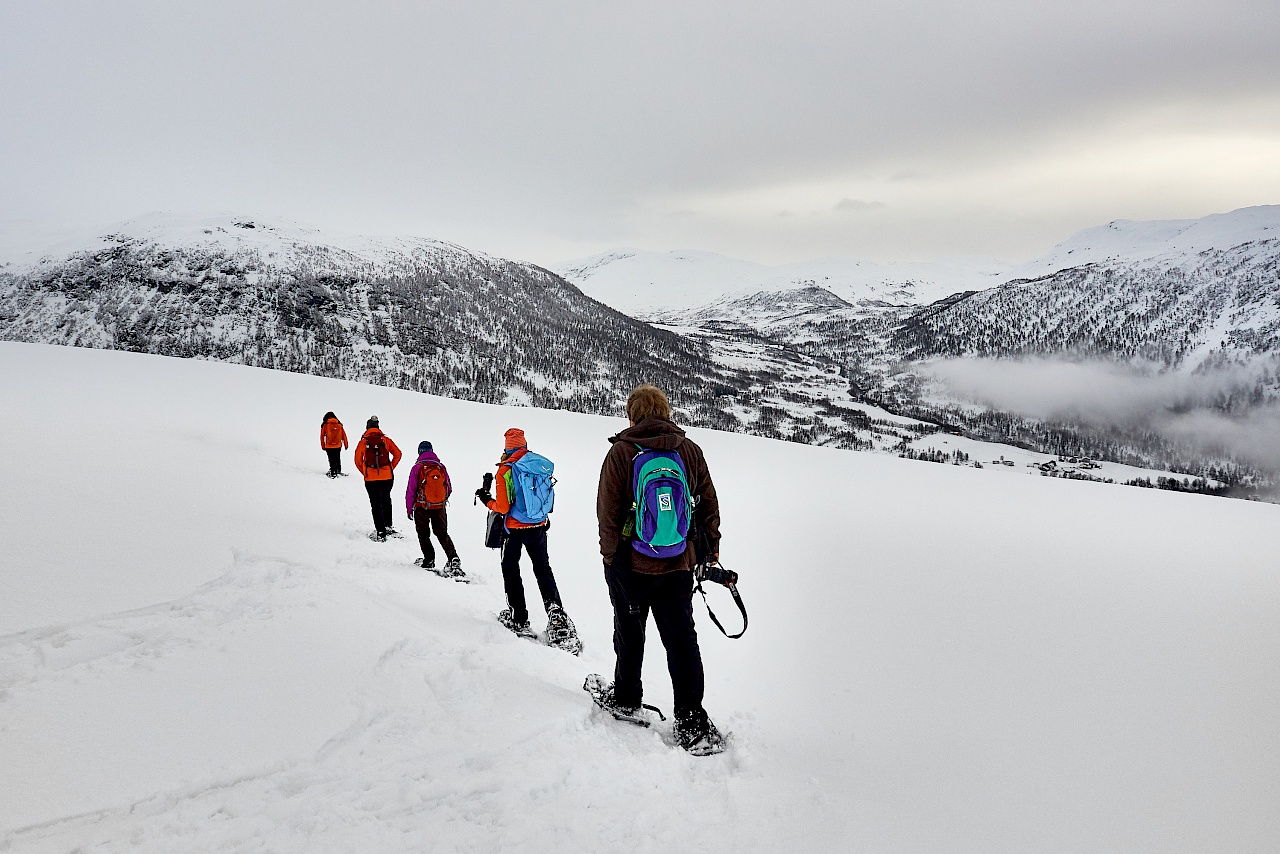Schneeschuhwanderung in Myrkdalen (Norwegen)