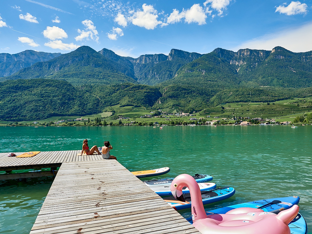 Baden im Kalterer See in Südtirol