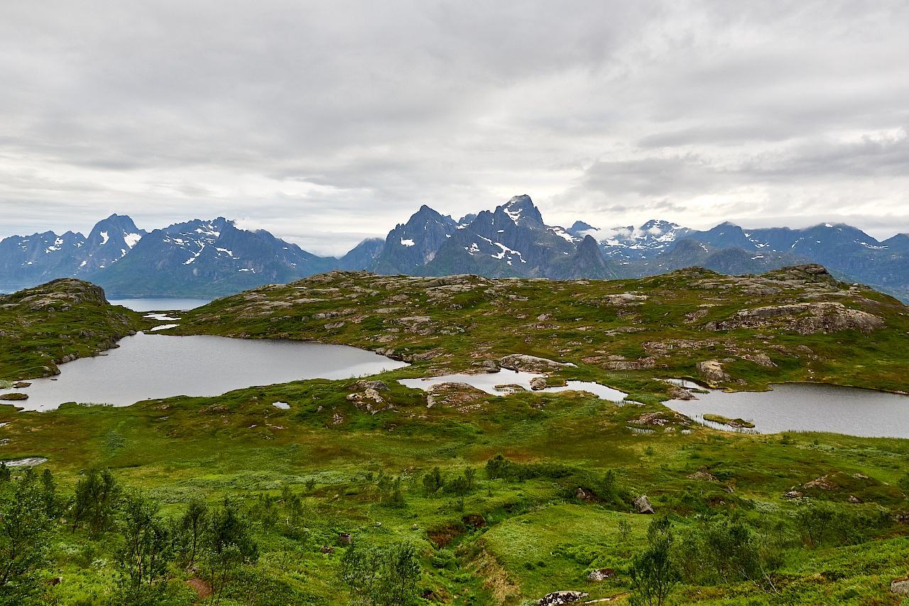 Aussicht vom Snøtinden auf den Lofoten (Norwegen)