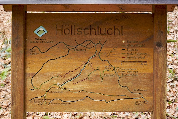 Wanderkarte - Höllschlucht im Schwarzwald