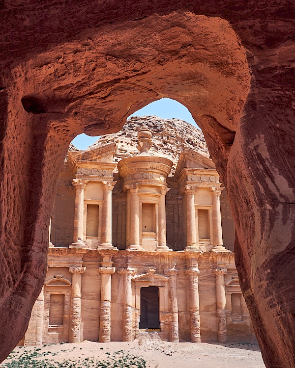 Ad-Deir (das Kloster) in Petra in Jordanien