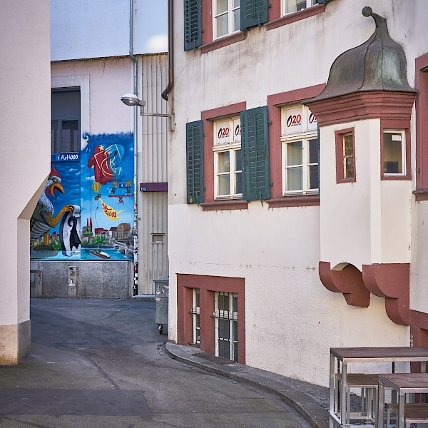 Street Art in der Altstadt von Basel