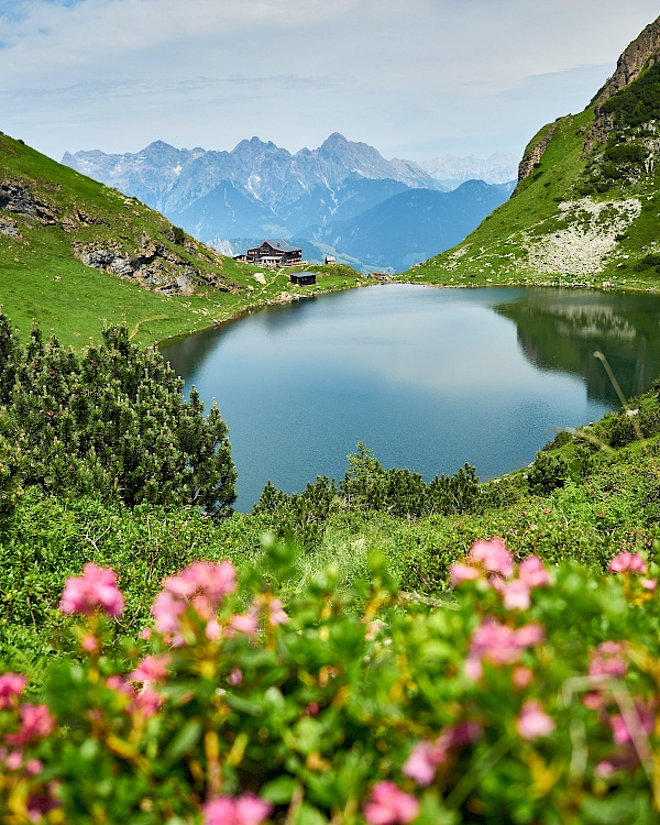 Blick auf den traumhaften Wildseelodersee im Pillerseetal