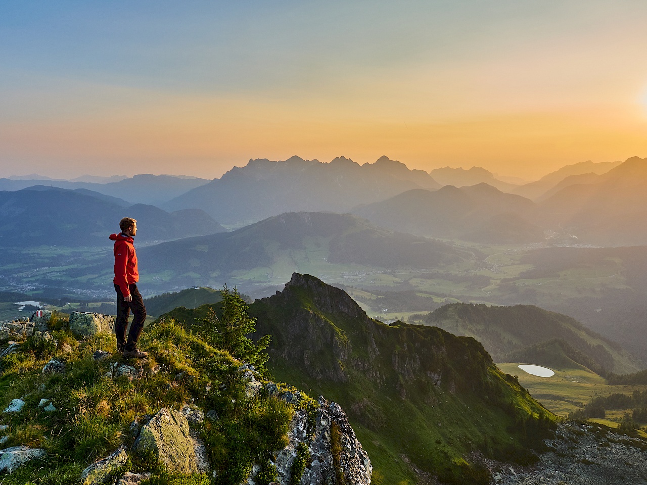 Sonnenaufgang auf der Henne im Pillerseetal