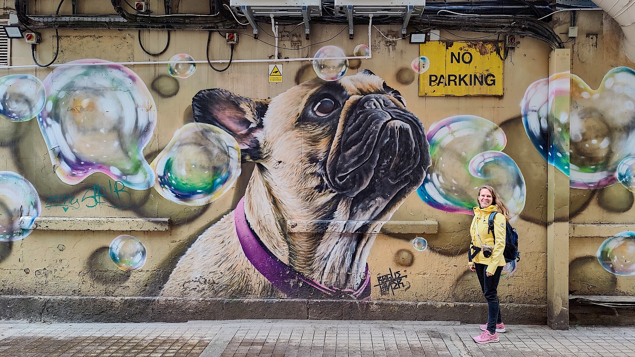 Street Art in Glasgow - Bubbles (Rogue / Art Pistol)