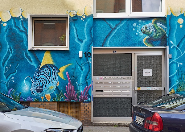 Unter Wasser-Graffiti in Hannover