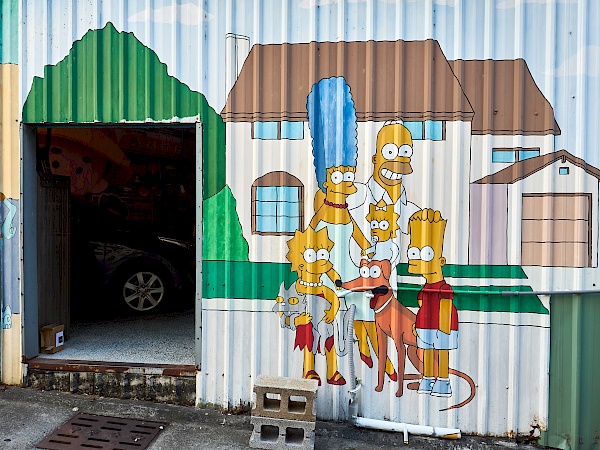 Die Simpsons in der Painted Animation Lane in Taichung (Taiwan)
