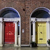 Bunte Türen in Dublin