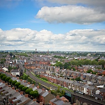 Aussicht vom Croke Park Stadion in Dublin