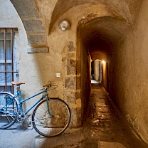 Erkundung eines Traboules in Lyon