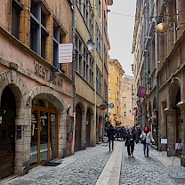 Die Straßen der Altstadt von Lyon