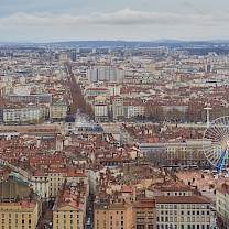 Panoramablick vom Berg Fourvière