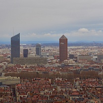 Panoramablick vom Berg Fourvière