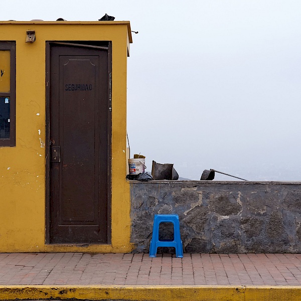 Arbeitsplatz auf dem Cerro San Cristobal