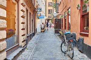 Unterwegs in der Altstadt Stockholms