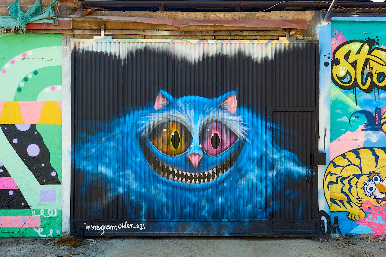 Ein Katzen-Graffiti von Older Art in Stockholm