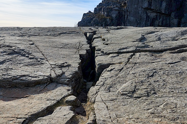 Spalte im Preikestolen