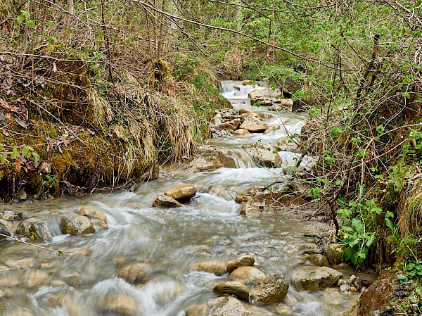 Fluss auf dem Wanderweg