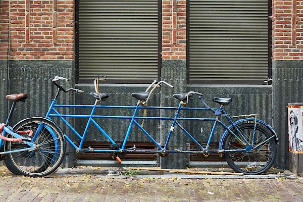 Mit dem Tandem durch Amsterdam