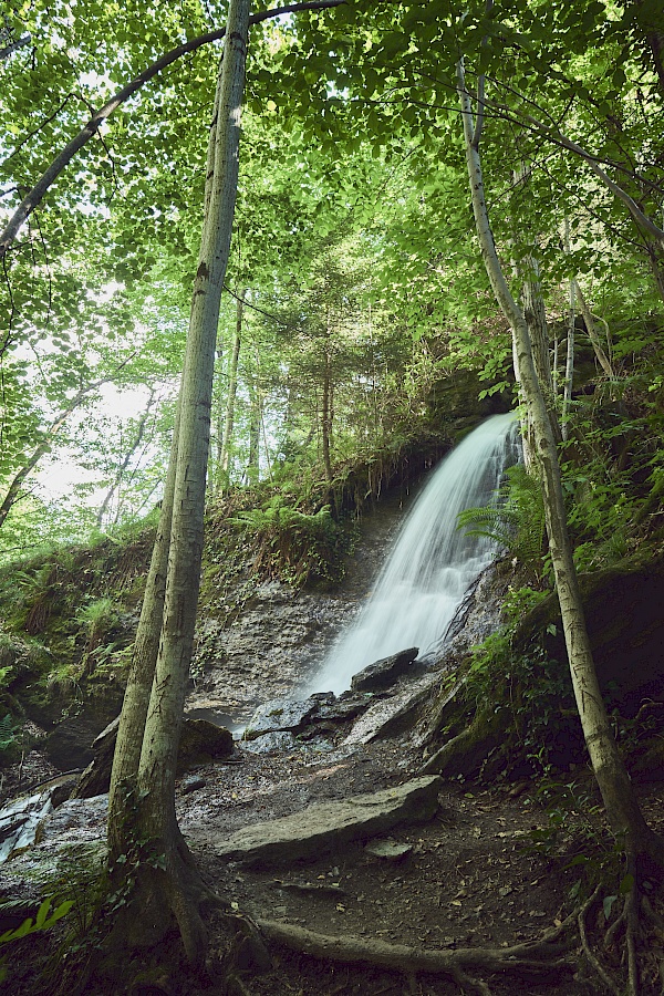 kleiner Wasserfall am Ausgang der Orridi Sud - Uriezzo Klamm