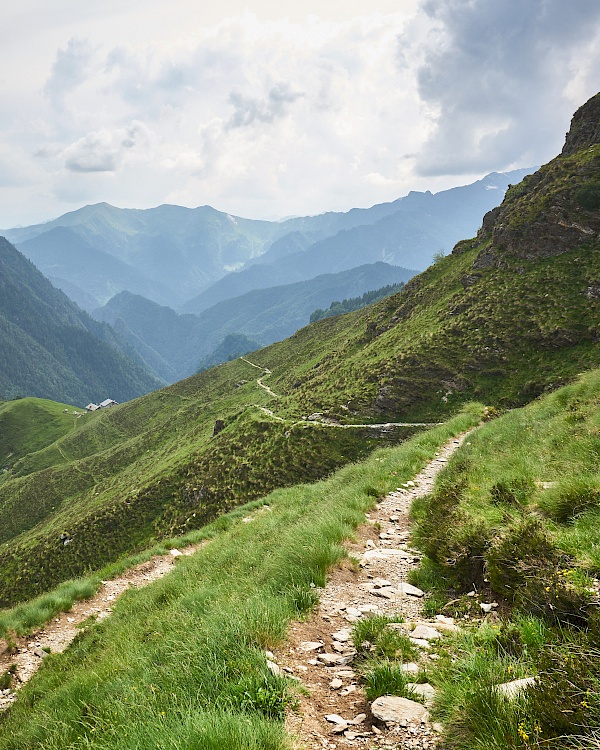 Panoramablick auf dem Weg nach Rimella