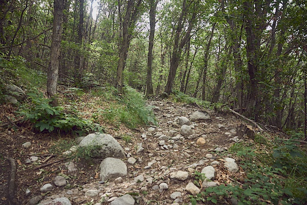 Weg zum Gipfel des Monte Camoscios bei Baveno