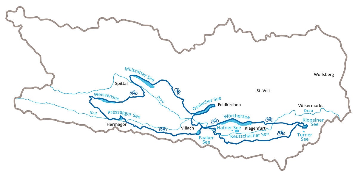 Große Kärntner Seen-Schleife (Quelle: https://radland.kaernten.at/de/genussrad/seen-schleife/)