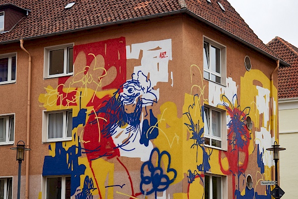 Straßenkunst in der Nordstadt in Hildesheim