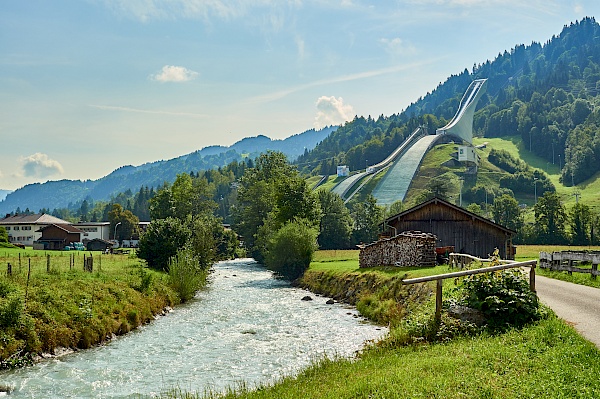 Skischanze auf dem Weg zur Partnachklamm