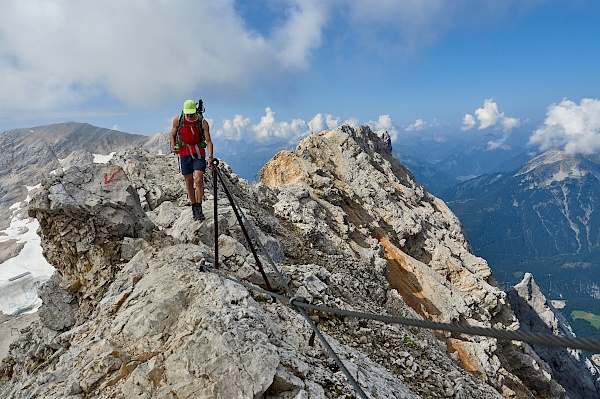 Auf dem Grat der Zugspitze