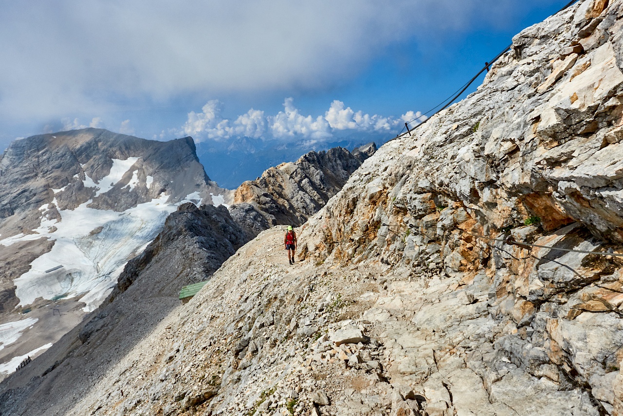 Auf dem Grat der Zugspitze