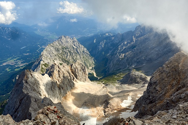 Blick vom Zugspitzgipfel