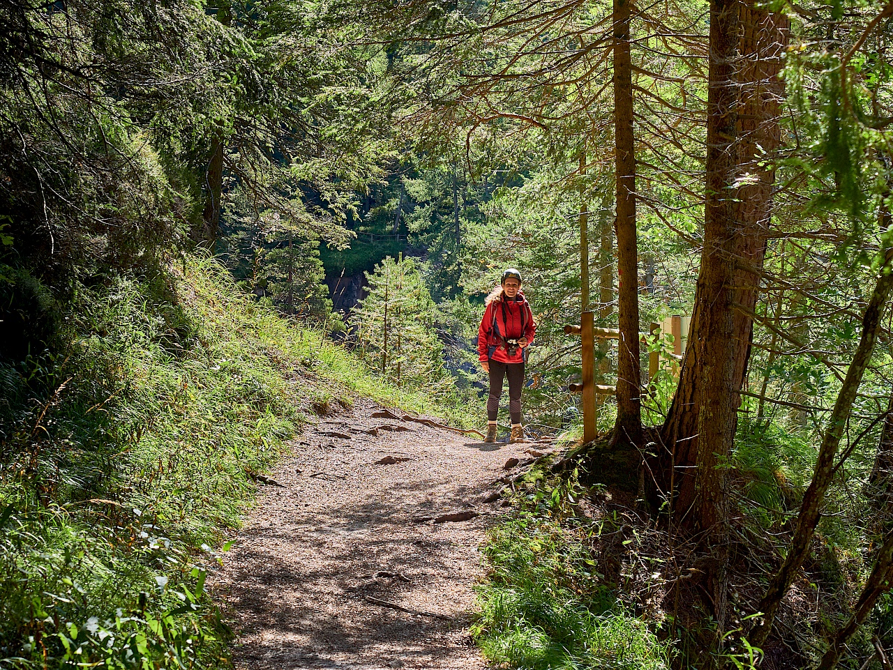 Ich auf dem Weg zur Bletterbachschlucht