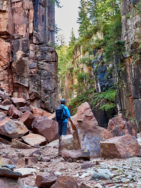 Inmitten der Bletterbachschlucht