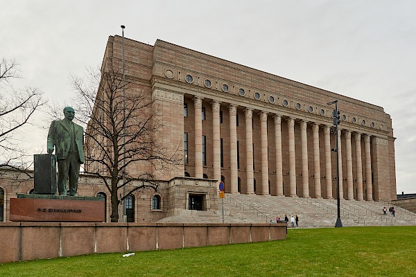 Das finnische Parlament in Helsinki