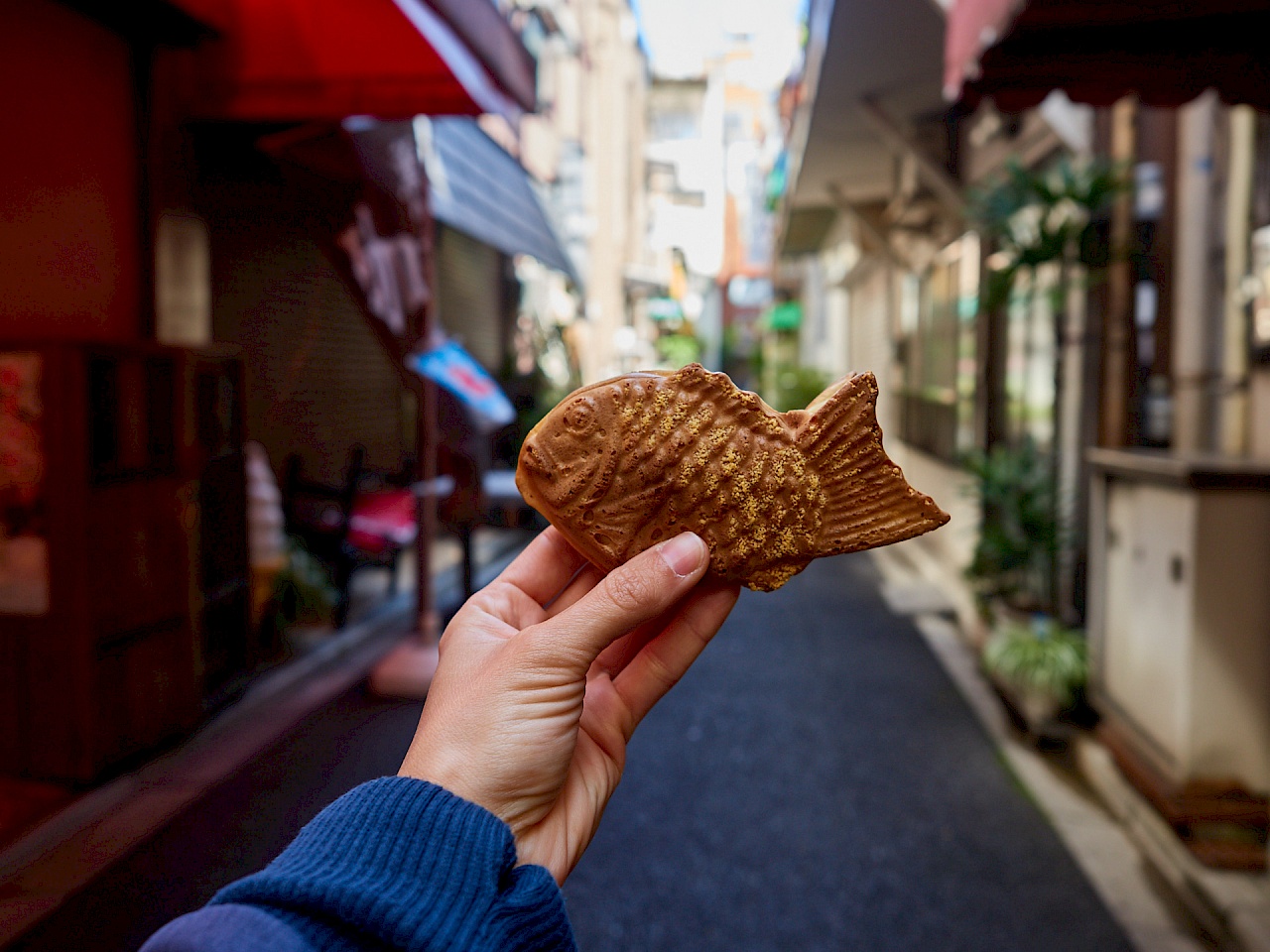 Taiyaki gekauft in Asakusa in Tokyo