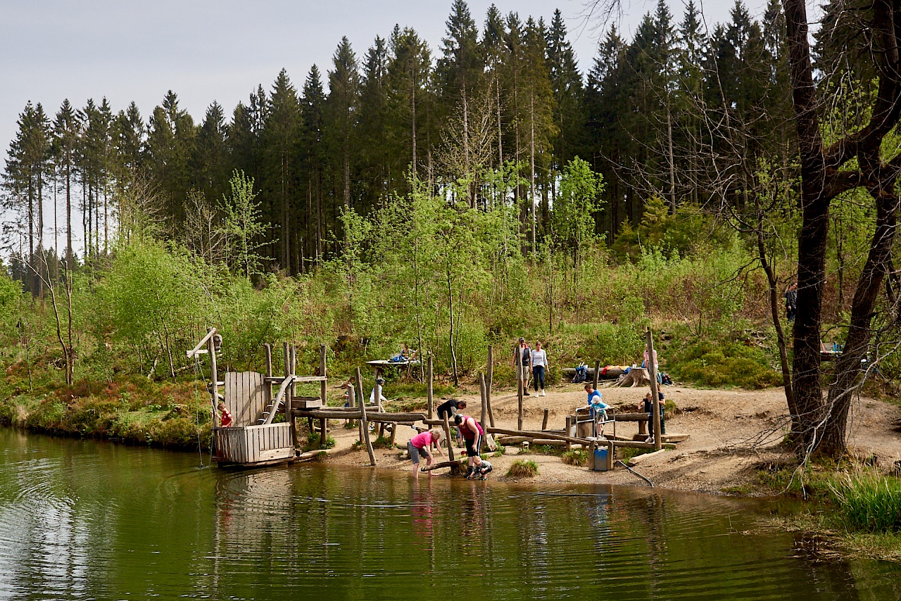 Der Wasserspielplatz am Liebesbankweg