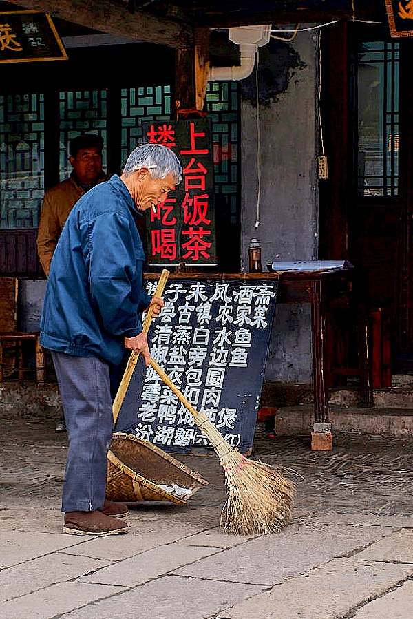 Ein Anwohner von Xitang (China)