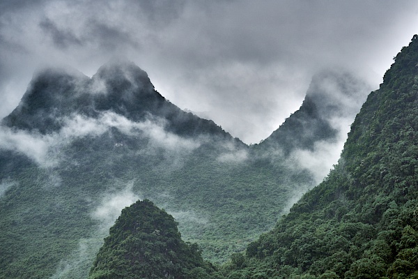 Verregneter Morgen in Yangshuo