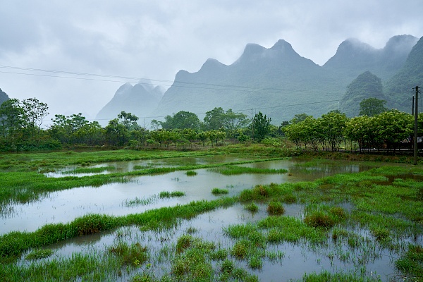 Verregneter Nachmittag in Yangshuo