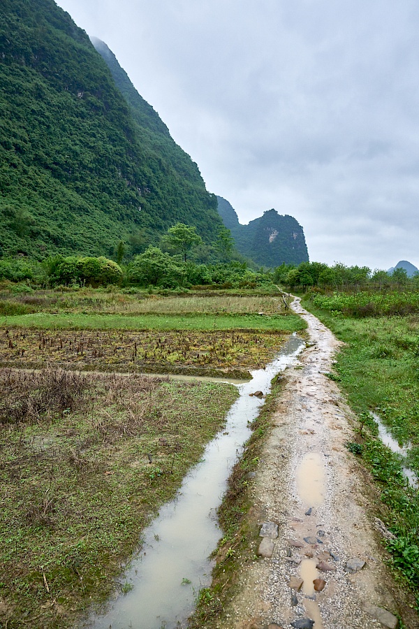 Feldweg in  Yangshuo (China)