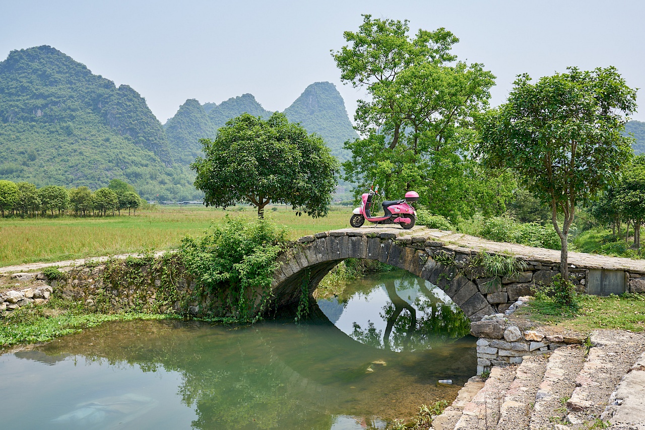 Der krönende Abschluss: die älteste Brücke von Yangshuo.