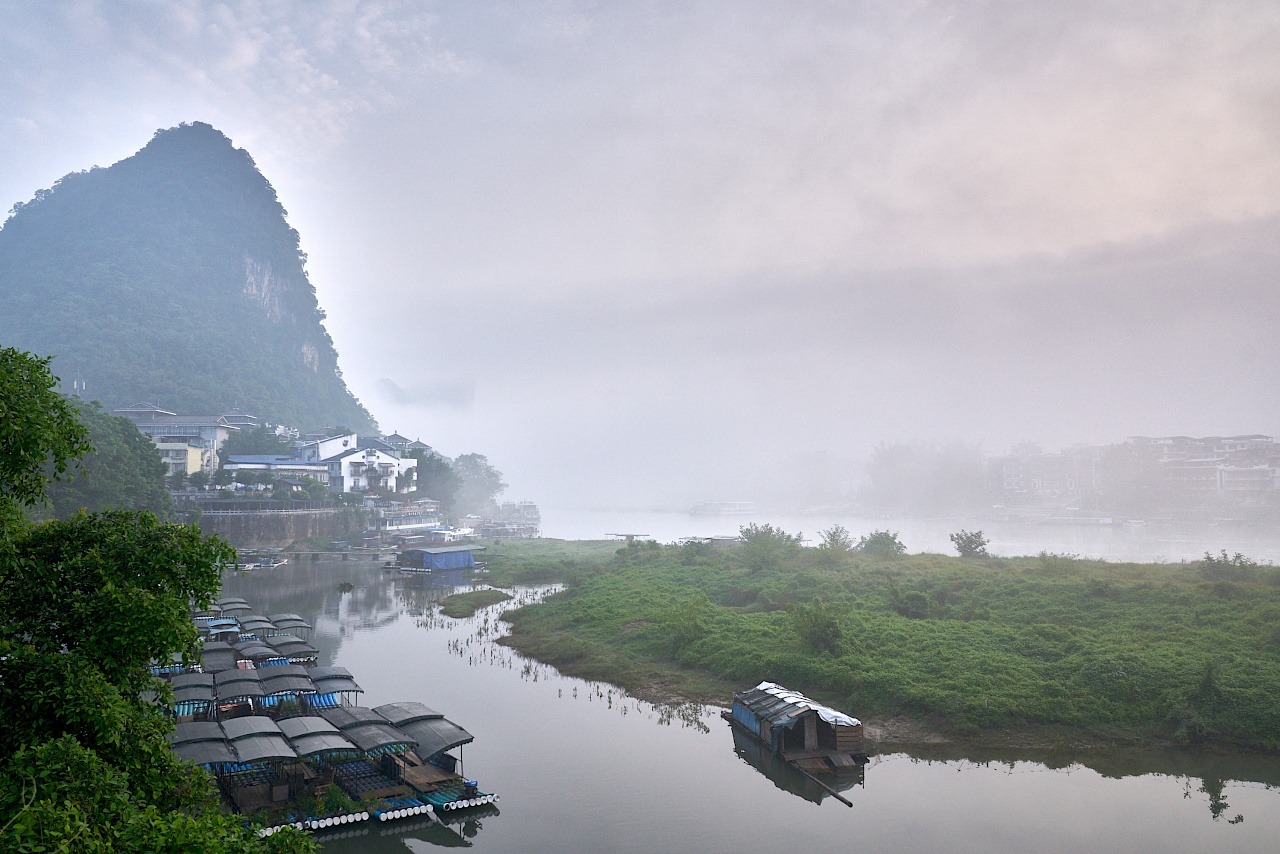 Blick auf den Li River in Yangshuo