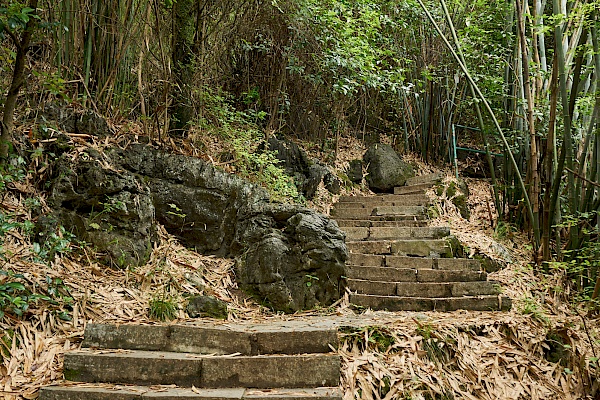 Aufstieg zur Spitze des Moon Hills in Yangshuo