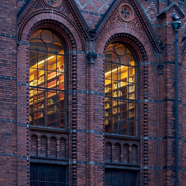 Blick in die Bibliothek in Kopenhagen