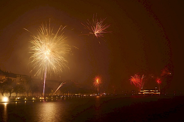 Silvester auf der Königin Louise Brücke