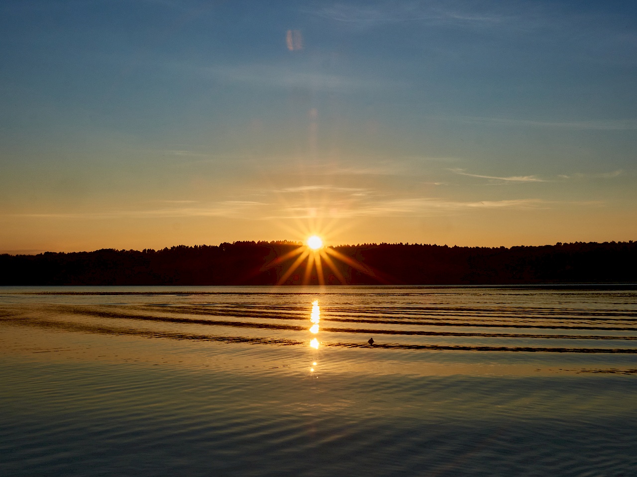 Sonnenuntergang im Ferienpark Mirow